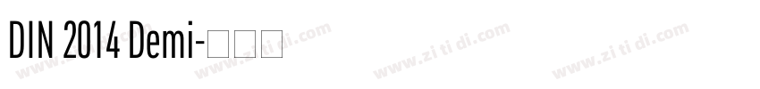 DIN 2014 Demi字体转换